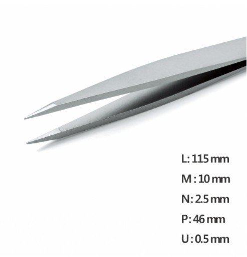 고정밀 항균성 이온 코팅 트위저, Rubis®, RU-00 Ion-SA,Anti-Microbial Tweezer