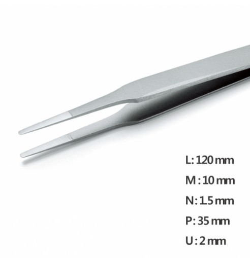 고정밀 항균성 이온 코팅 트위저, Rubis®, RU-2A Ion-SA Anti-Microbial Tweezer