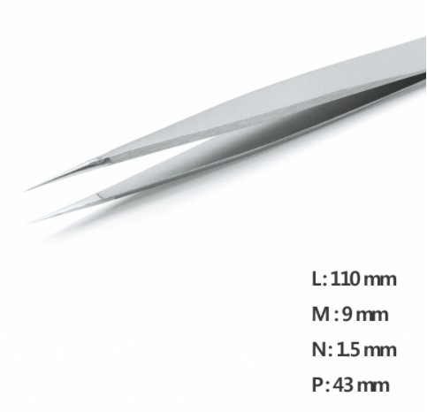 고정밀 항균성 이온 코팅 트위저, Rubis®,  RU-3C Ion-SA Anti-Microbial Tweezer