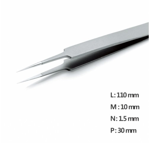 고정밀 항균성 이온 코팅 트위저, Rubis®,RU-5 Ion-SA Anti-Microbial Tweezer