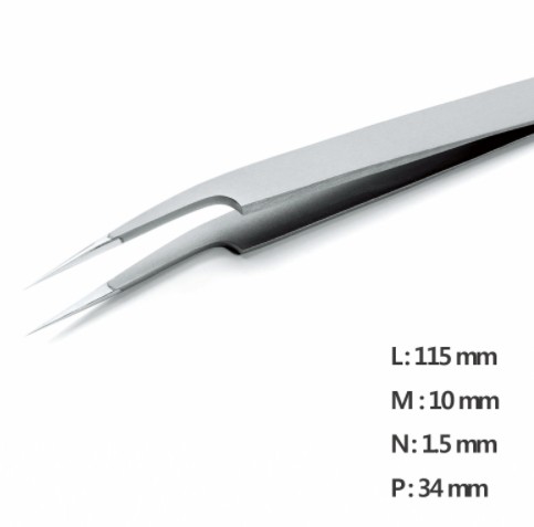 RU-5A Ion-SA 고정밀 항균성 이온 코팅 트위저, Rubis®, Anti-Microbial Tweezer