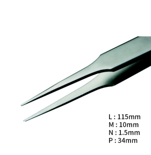 RU-2-AXAL 고정밀 내부식성 트위저, Rubis®, AXAL Superior Tweezers