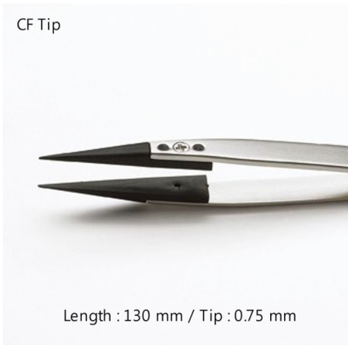 ID-259CF-SA CF 팁 트위저, Ideal-Tek® ESD Carbofib Tip Tweezer