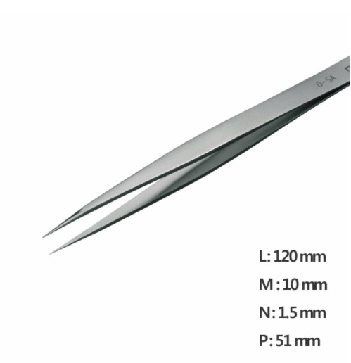 RU-0-SA 고정밀 트위저 ,Rubis® Fine Straight Pointed Tweezer