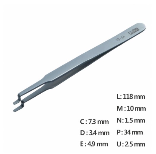 RU-FD-SA 고정밀 트위저 Rubis® Round Tip Tweezer