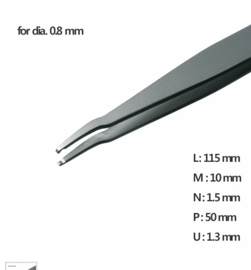 RU-28S-SA, 고정밀 트위저 Rubis® SMD Tweezer