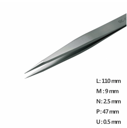 RU-00C-SA 정밀 트위저 Sturdy, Strong Pointed Tweezer