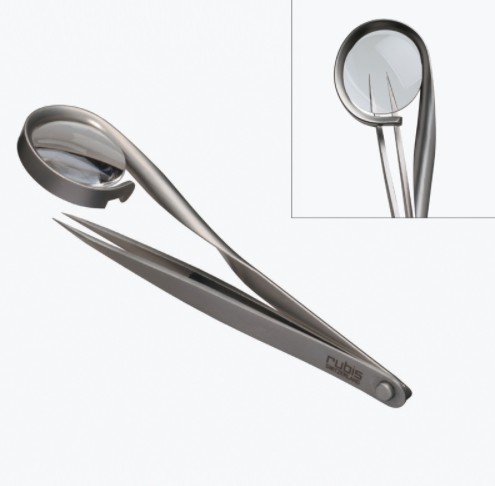 RU-1K020 고정밀 트위저 Tweezer with Magnifier, 8-fold