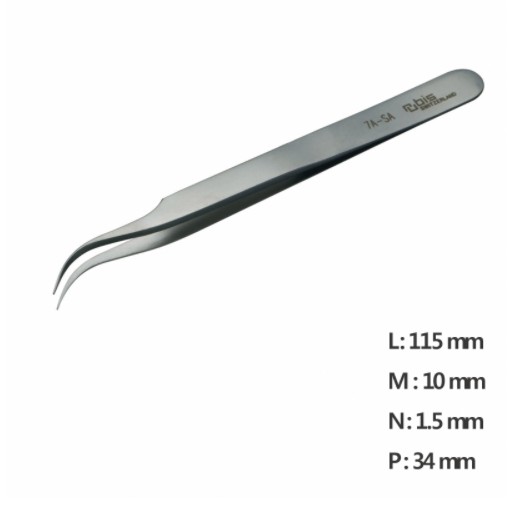 RU-7A-SA 고정밀 나노 트위저Ultra Fine Pointed, Curved and angled Tweezer