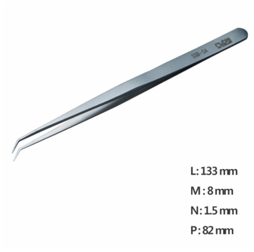 RU-SSB-SA 고정밀 나노 트위저Ultra Fine Pointed, Curved and angled Tweezer