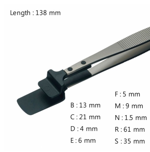 RU-43LB-4peek 고정밀 웨이퍼용 트위저 Wafer Handling Tweezer