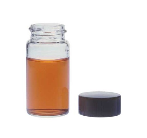 투명 샘플 바이알, Clear Sample Vial with Black Pulpvinyl-faced Phenolic Cap
