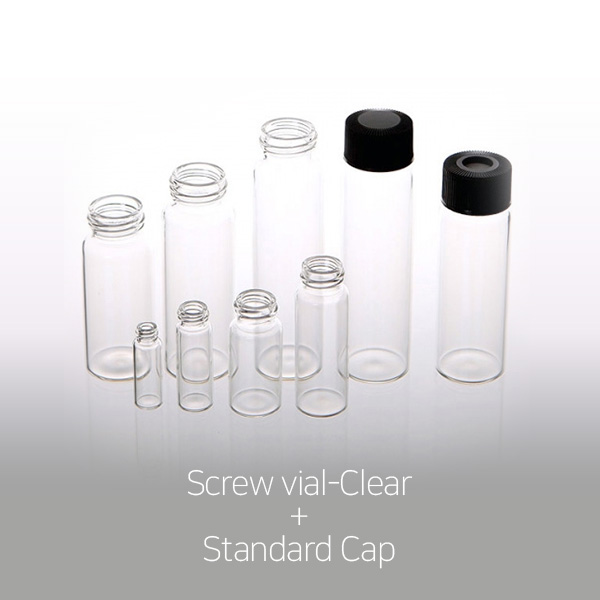투명 바이알 Screw Vial Clear, Rubber Cap